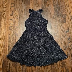 B.Smart Navy Shimmery Dress